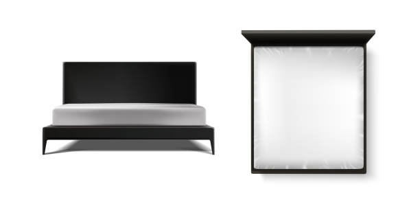 King bed frame with headboard